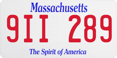 MA license plate 9II289