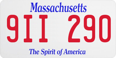 MA license plate 9II290
