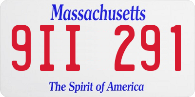 MA license plate 9II291