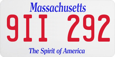 MA license plate 9II292