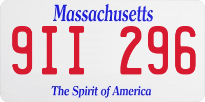 MA license plate 9II296