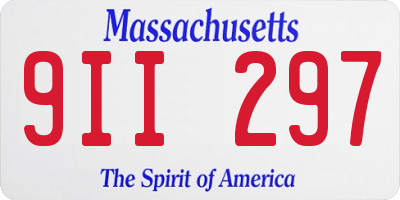 MA license plate 9II297