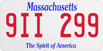 MA license plate 9II299