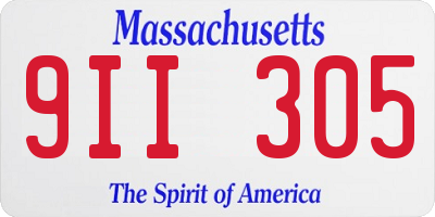 MA license plate 9II305