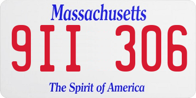 MA license plate 9II306