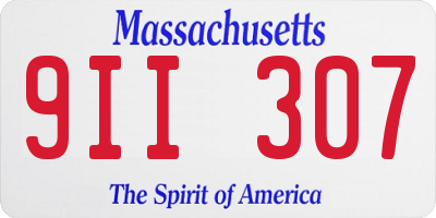 MA license plate 9II307