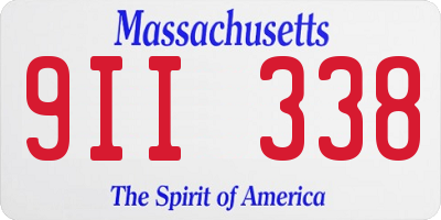 MA license plate 9II338