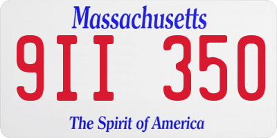 MA license plate 9II350