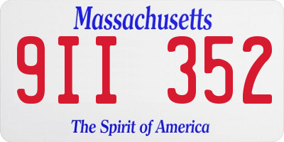 MA license plate 9II352