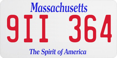 MA license plate 9II364
