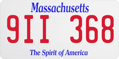 MA license plate 9II368