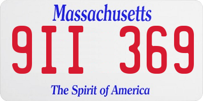 MA license plate 9II369