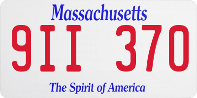 MA license plate 9II370