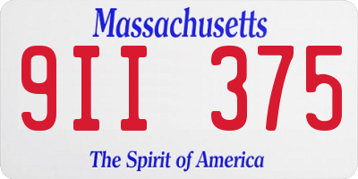 MA license plate 9II375