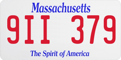 MA license plate 9II379