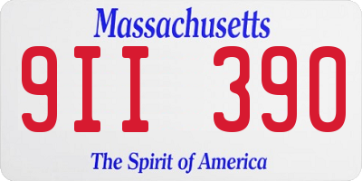 MA license plate 9II390