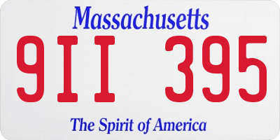 MA license plate 9II395