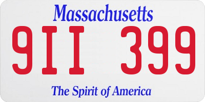 MA license plate 9II399