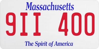 MA license plate 9II400