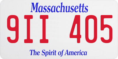 MA license plate 9II405