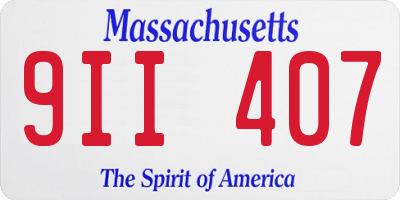 MA license plate 9II407