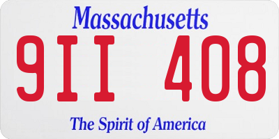 MA license plate 9II408