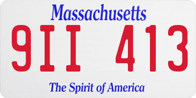 MA license plate 9II413