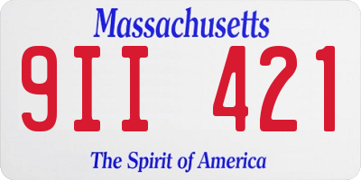 MA license plate 9II421
