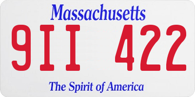 MA license plate 9II422