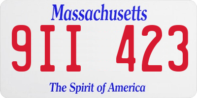 MA license plate 9II423