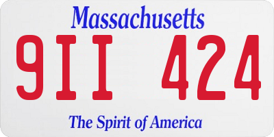 MA license plate 9II424