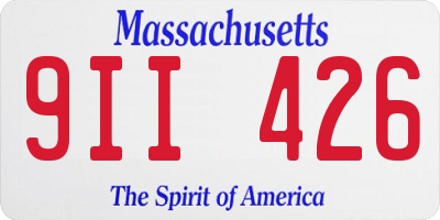 MA license plate 9II426