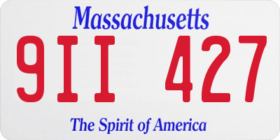 MA license plate 9II427