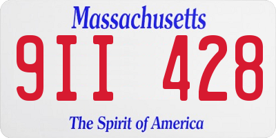 MA license plate 9II428