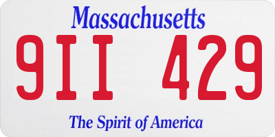 MA license plate 9II429