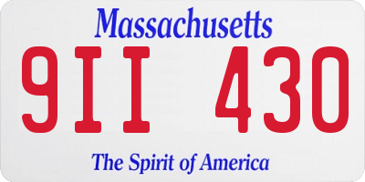 MA license plate 9II430