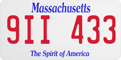 MA license plate 9II433