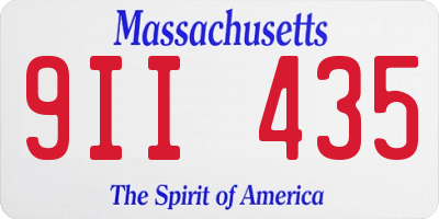 MA license plate 9II435