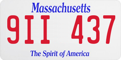 MA license plate 9II437
