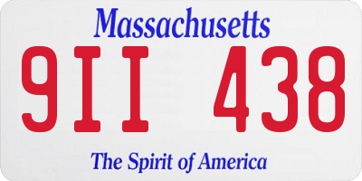 MA license plate 9II438
