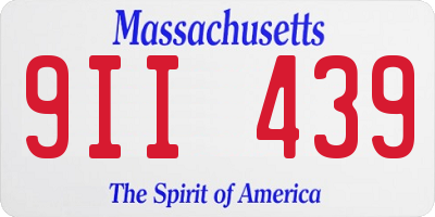MA license plate 9II439