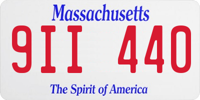 MA license plate 9II440