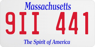 MA license plate 9II441