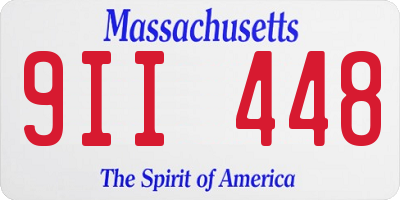 MA license plate 9II448