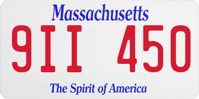 MA license plate 9II450
