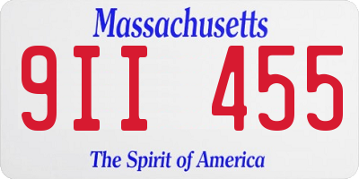 MA license plate 9II455