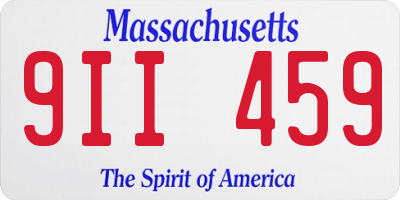 MA license plate 9II459