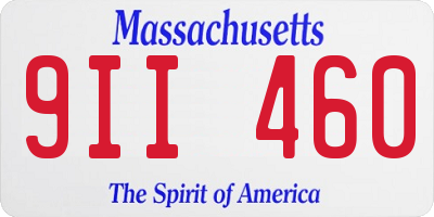 MA license plate 9II460