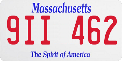 MA license plate 9II462