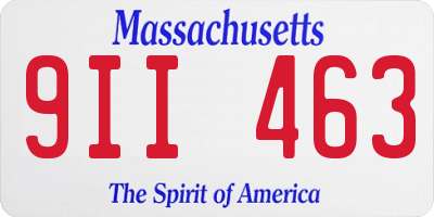 MA license plate 9II463